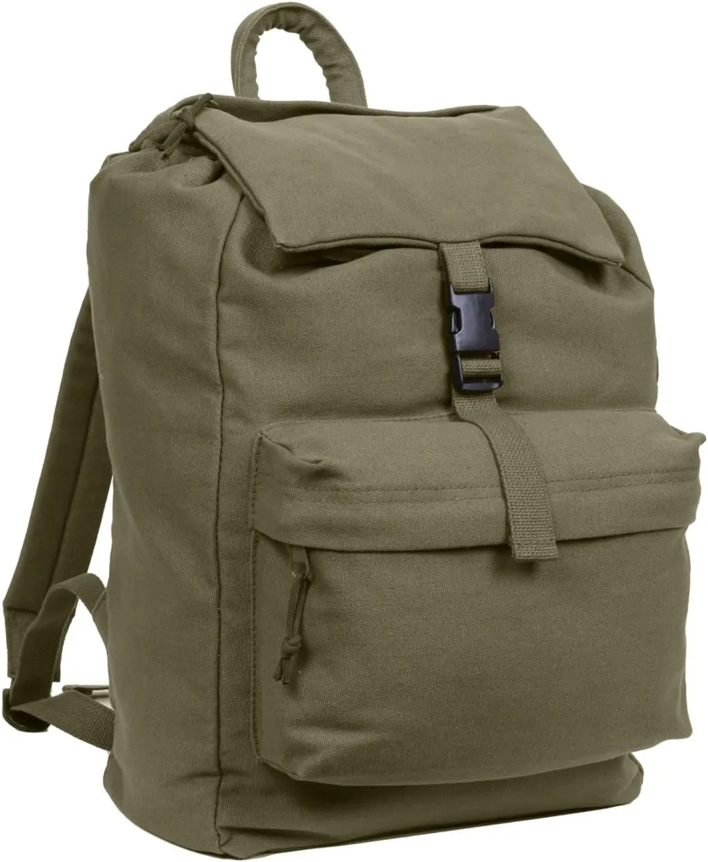 Rothco Canvas Daypack  Heavy-Duty Cotton Canvas Backpack for Hiking, Camping, Traveling, and Daily Use  34L Capacity