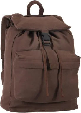 Rothco Canvas Daypack  Heavy-Duty Cotton Canvas Backpack for Hiking, Camping, Traveling, and Daily Use  34L Capacity