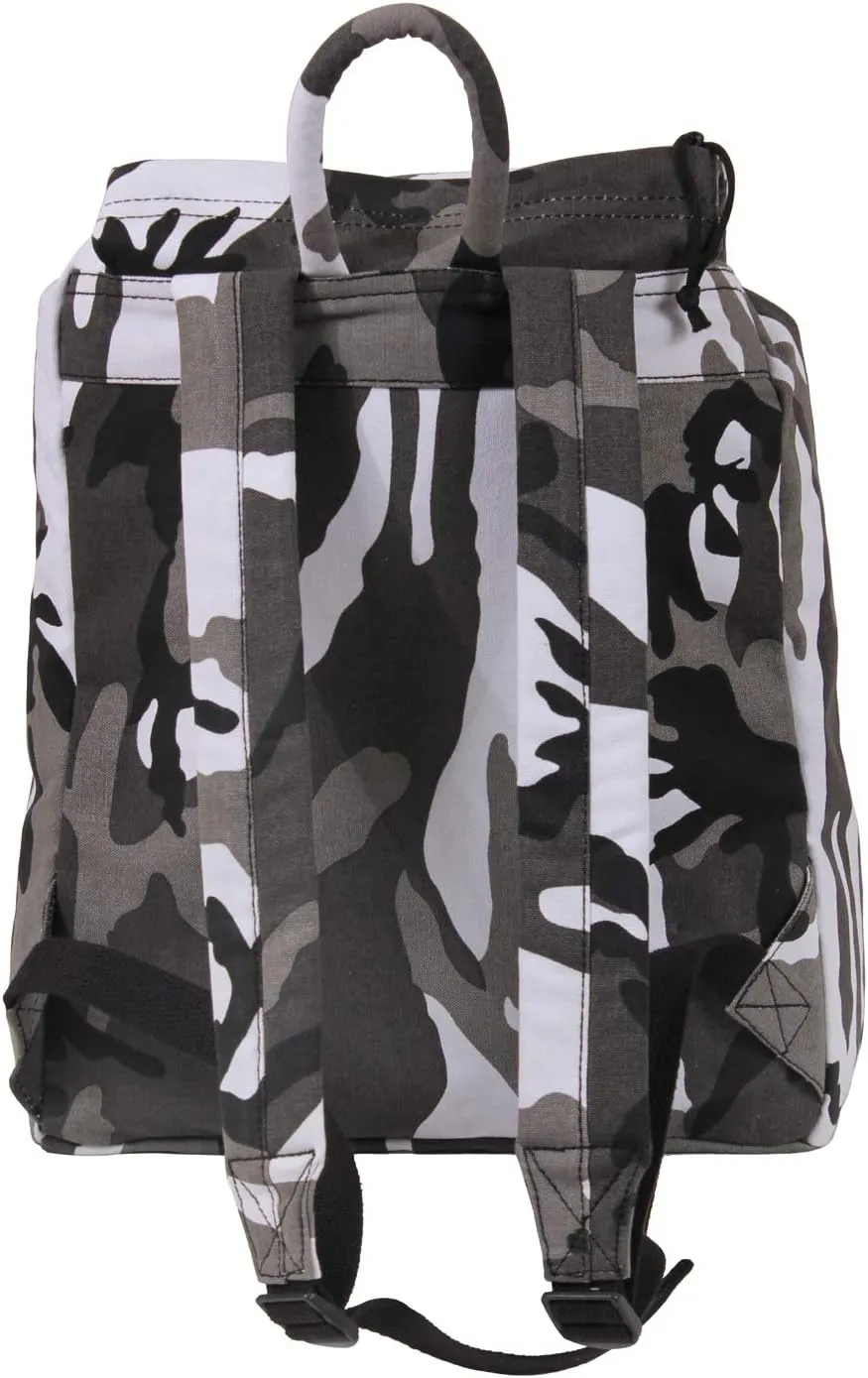 Rothco Canvas Daypack  Heavy-Duty Cotton Canvas Backpack for Hiking, Camping, Traveling, and Daily Use  34L Capacity