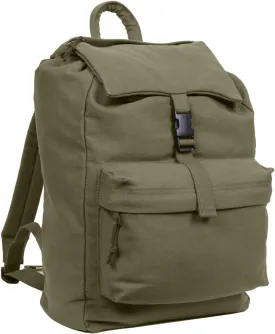 Rothco Canvas Daypack  Heavy-Duty Cotton Canvas Backpack for Hiking, Camping, Traveling, and Daily Use  34L Capacity