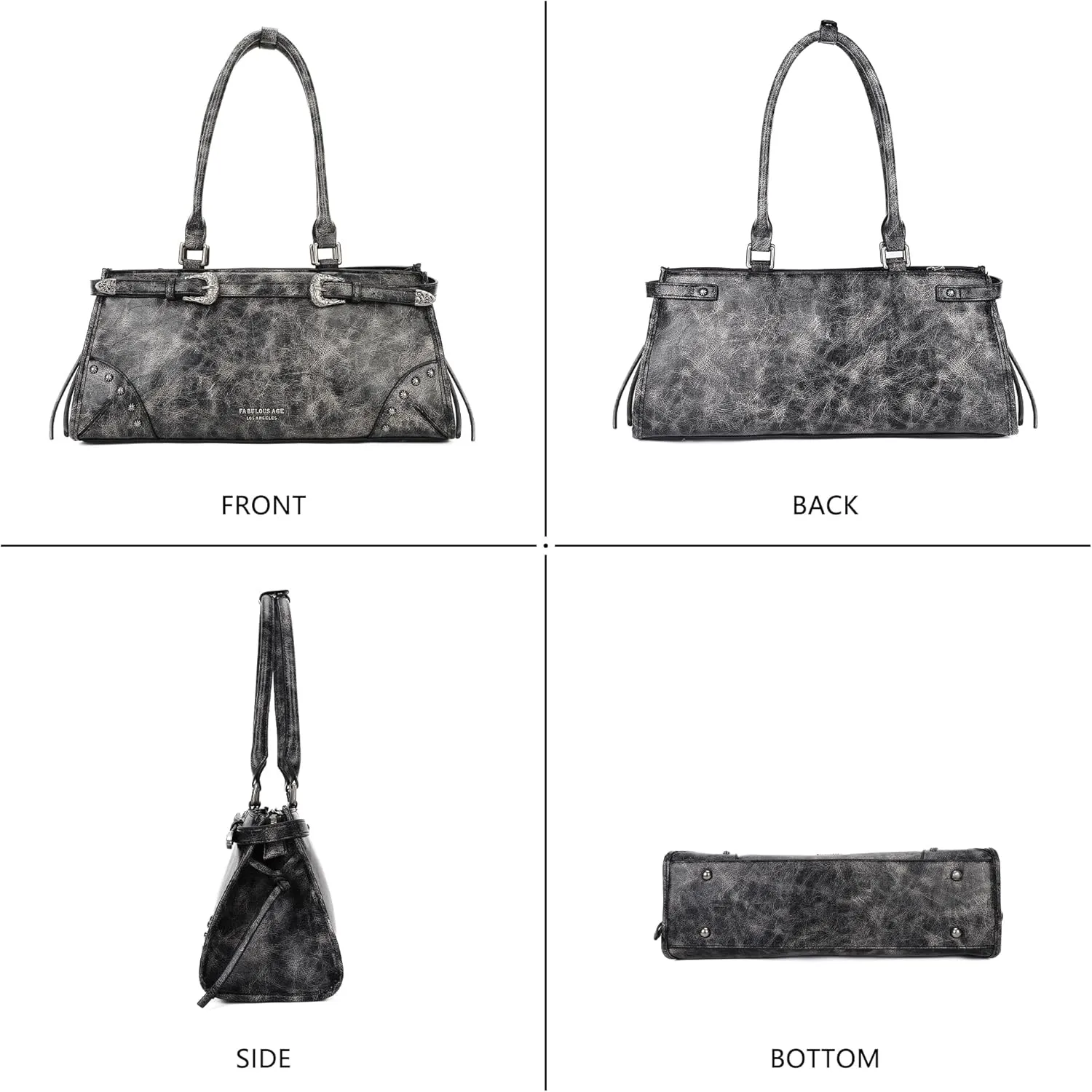 Shoulder Bag for Women Y2K Trendy Purse Top Handle Satchel Handbag Designer Vegan Leather Hobo Bag