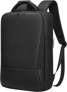 Slim Laptop Backpack for Men Business Computer Bag Waterproof Lightweight Anti-Theft 15.6 Inch Backpack with Laptop Compartment for Work Office College Travel-Black