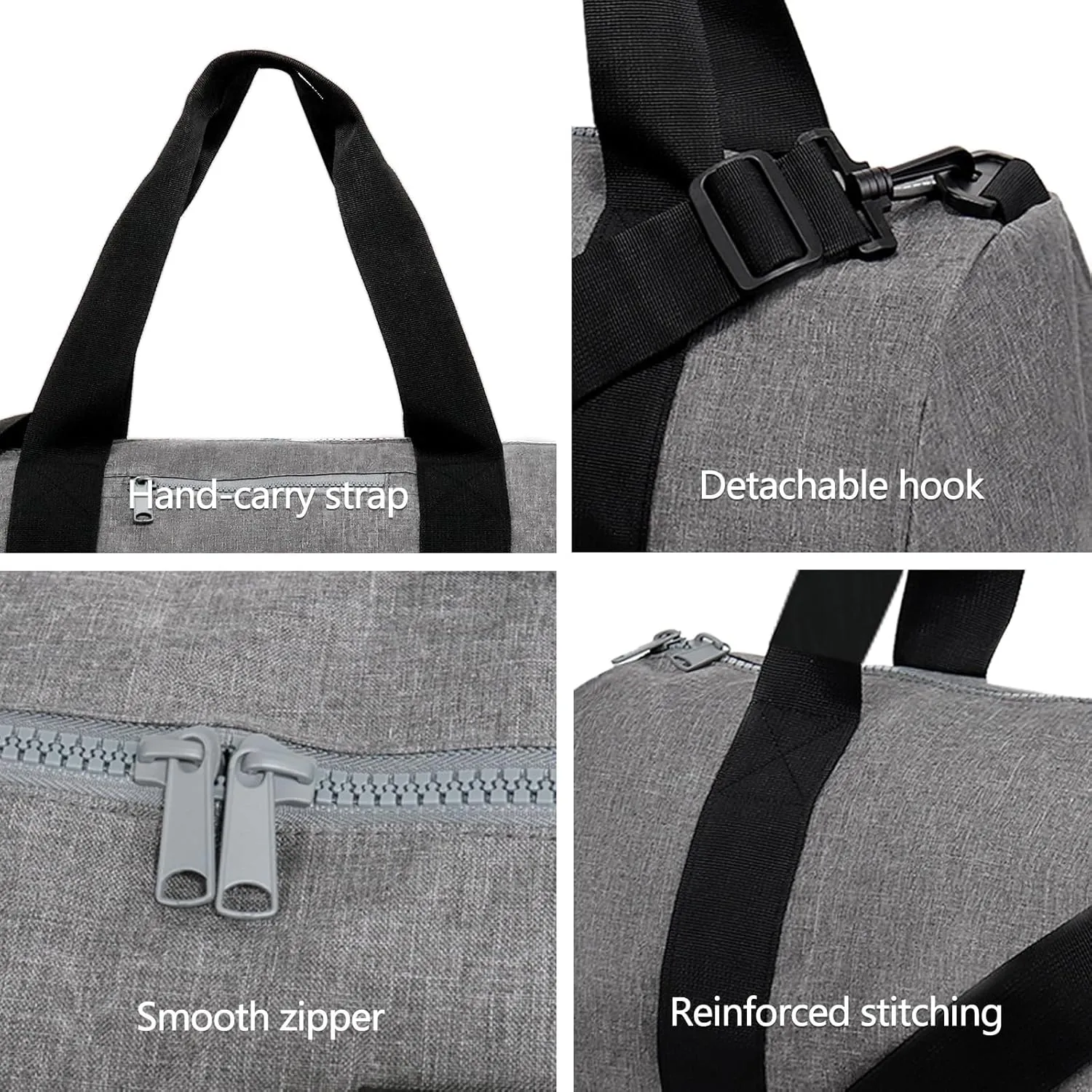 Small Gym Bag Duffel Bag for Women Men Fitness Sports Bag Workout Adjustable Detachable Shoulder Strap Lightweight Carry on Travel Duffle Bag