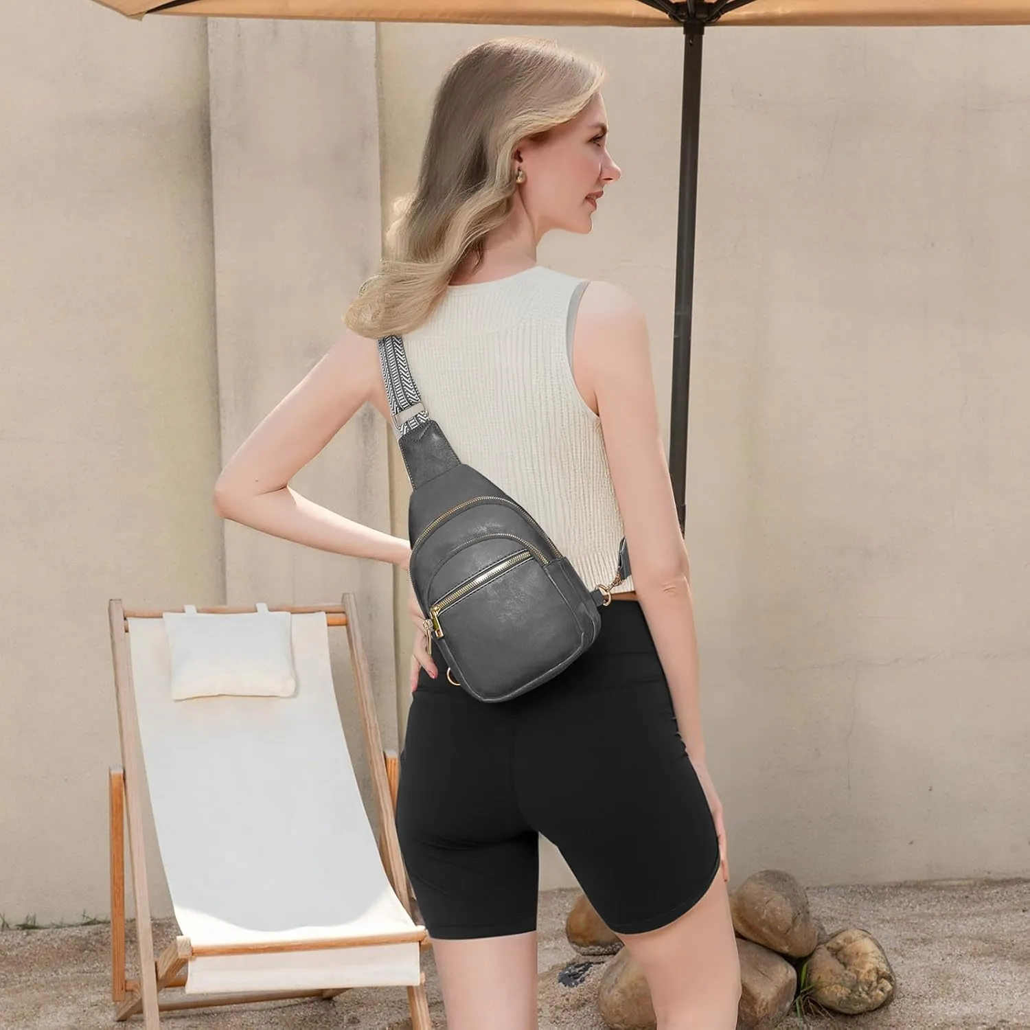 Small Leather Sling Bags for Women Fashion Crossbody Backpack Purse Sling Crossbody Bags