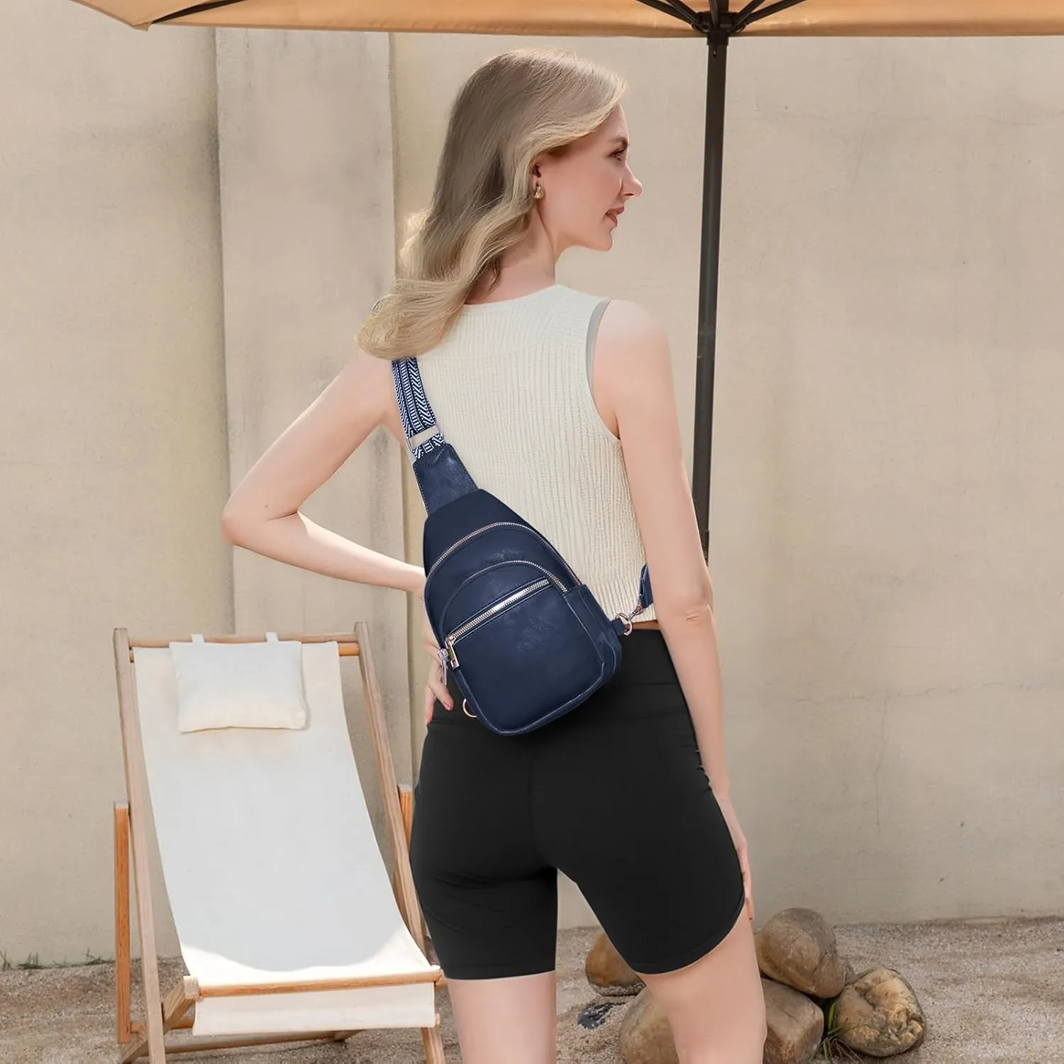 Small Leather Sling Bags for Women Fashion Crossbody Backpack Purse Sling Crossbody Bags