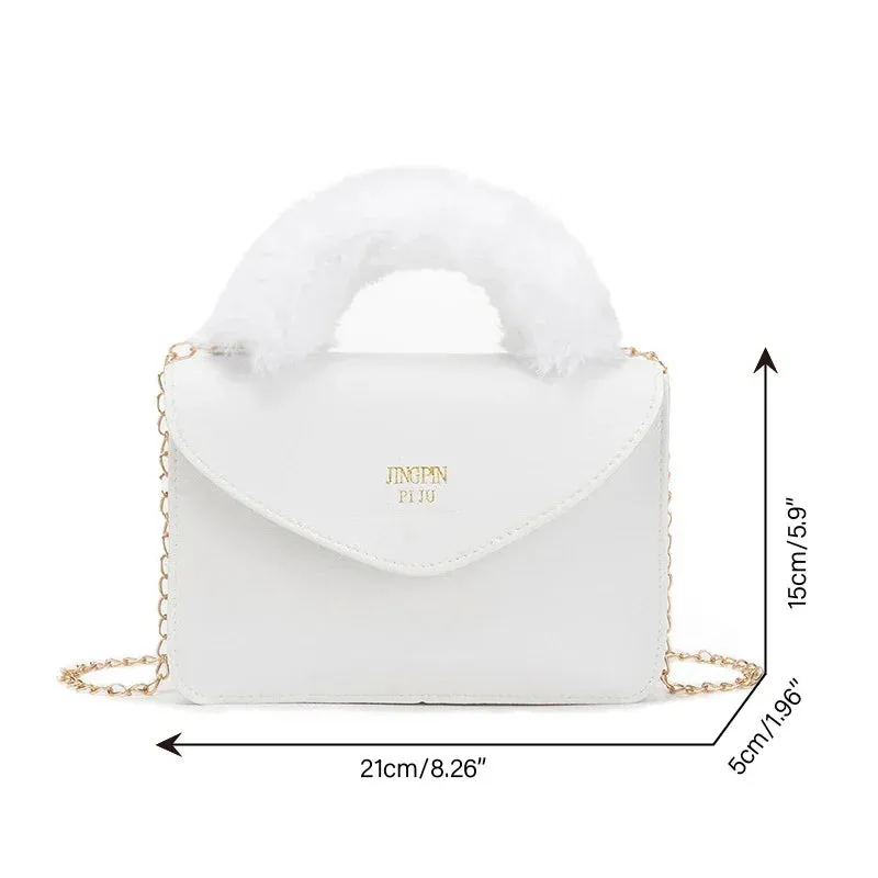 Soft Furry Plush Top-handle Crossbody Designer Handbags