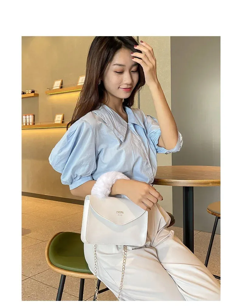 Soft Furry Plush Top-handle Crossbody Designer Handbags