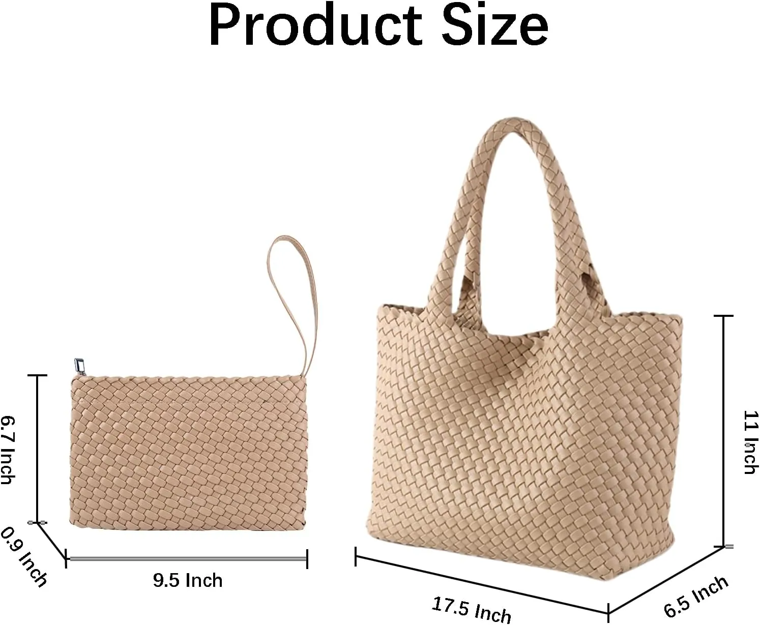 SporGenius Woven Tote Bag for Women, Large Summer Beach Bags with Top Handle Handbag, Vegan Leather Totes Purse