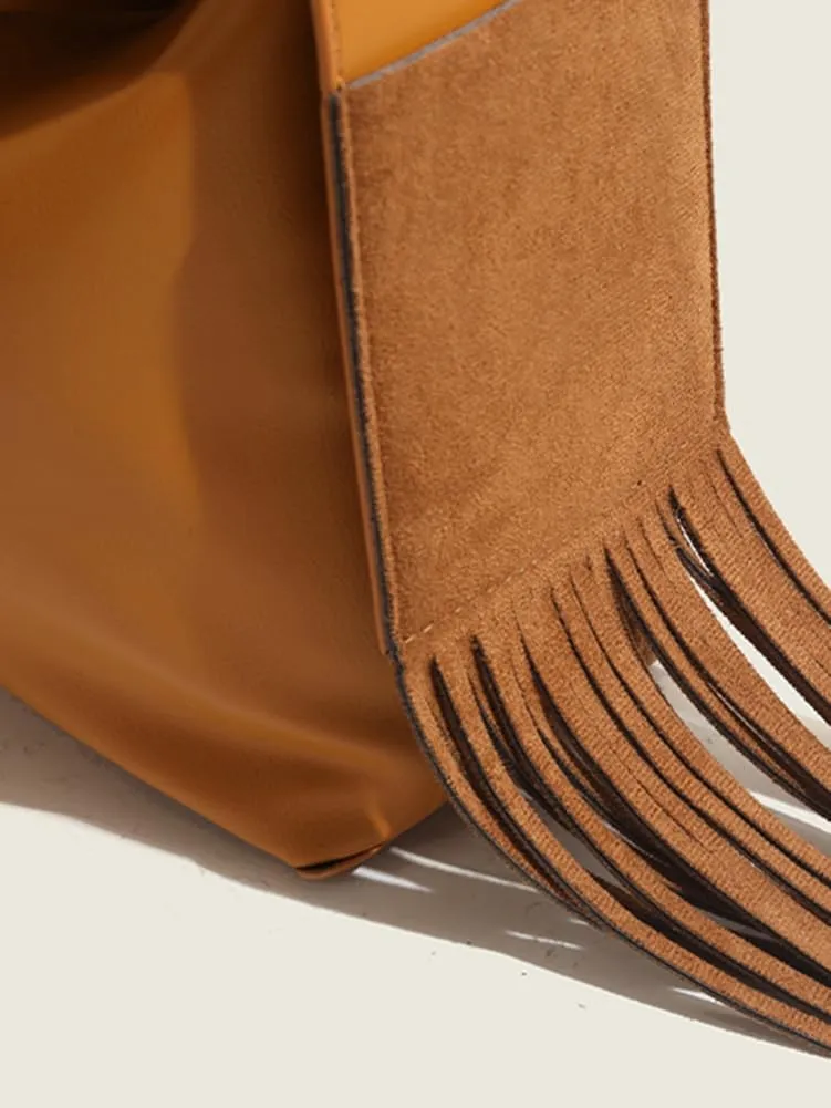Suede Bucket Bags for Women Slouchy Hobo Bags for Women Retro Satchel Tote Bag Suede Handbag Crossbody Bag for Travel Work