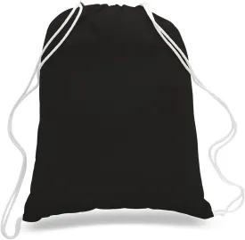 TBF 12 Pack Bulk Cotton Canvas Drawstring Backpack Bags (14" W x 18" H) - Perfect for DIY, Crafts, Events & More