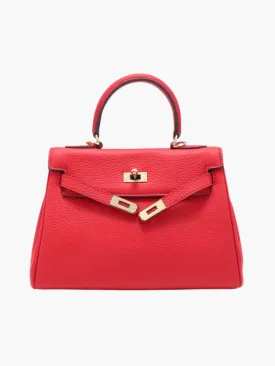 The Abby | Luxury Red Leather Handbag – Bold & Elegant