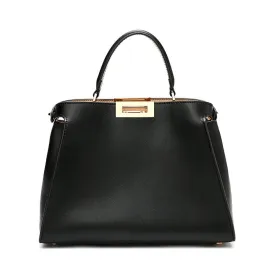 The Amy | Luxury Black Leather Handbag – Elegant & Versatile