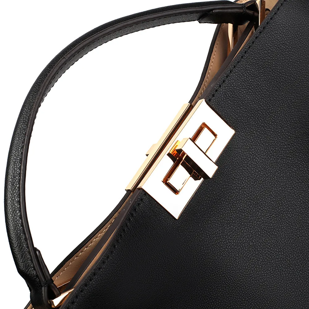The Amy | Luxury Black Leather Handbag – Elegant & Versatile