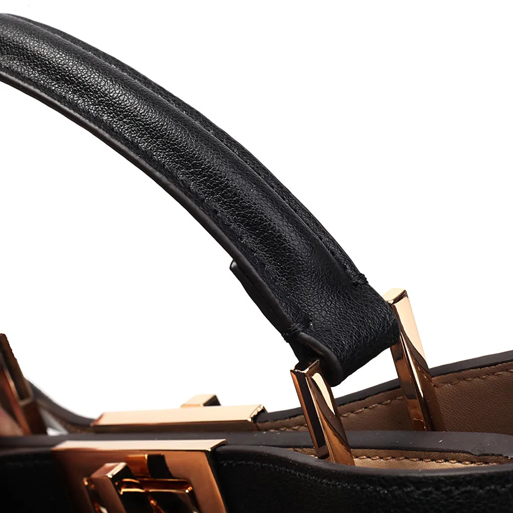 The Amy | Luxury Black Leather Handbag – Elegant & Versatile