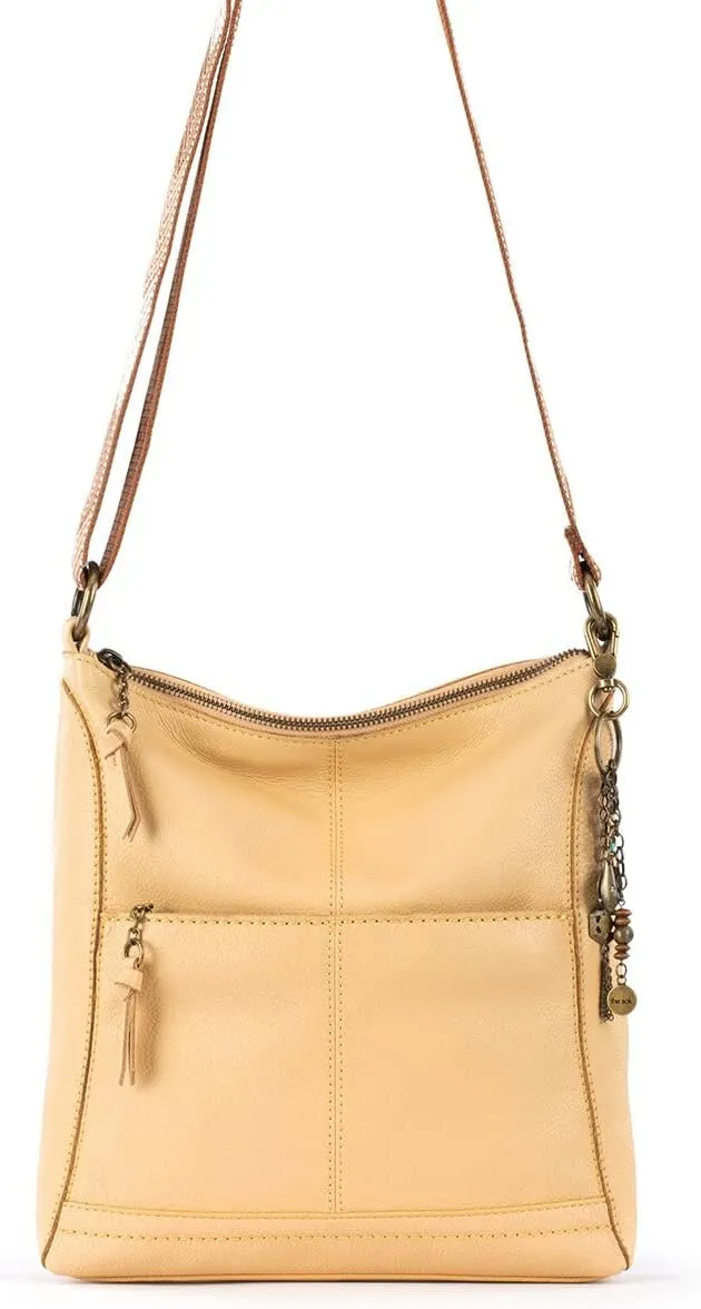 The Sak Lucia Leather Crossbody Purse - Premium Leather Women's Handbag for Everyday & Travel - Cross Body Bag With Zipper
