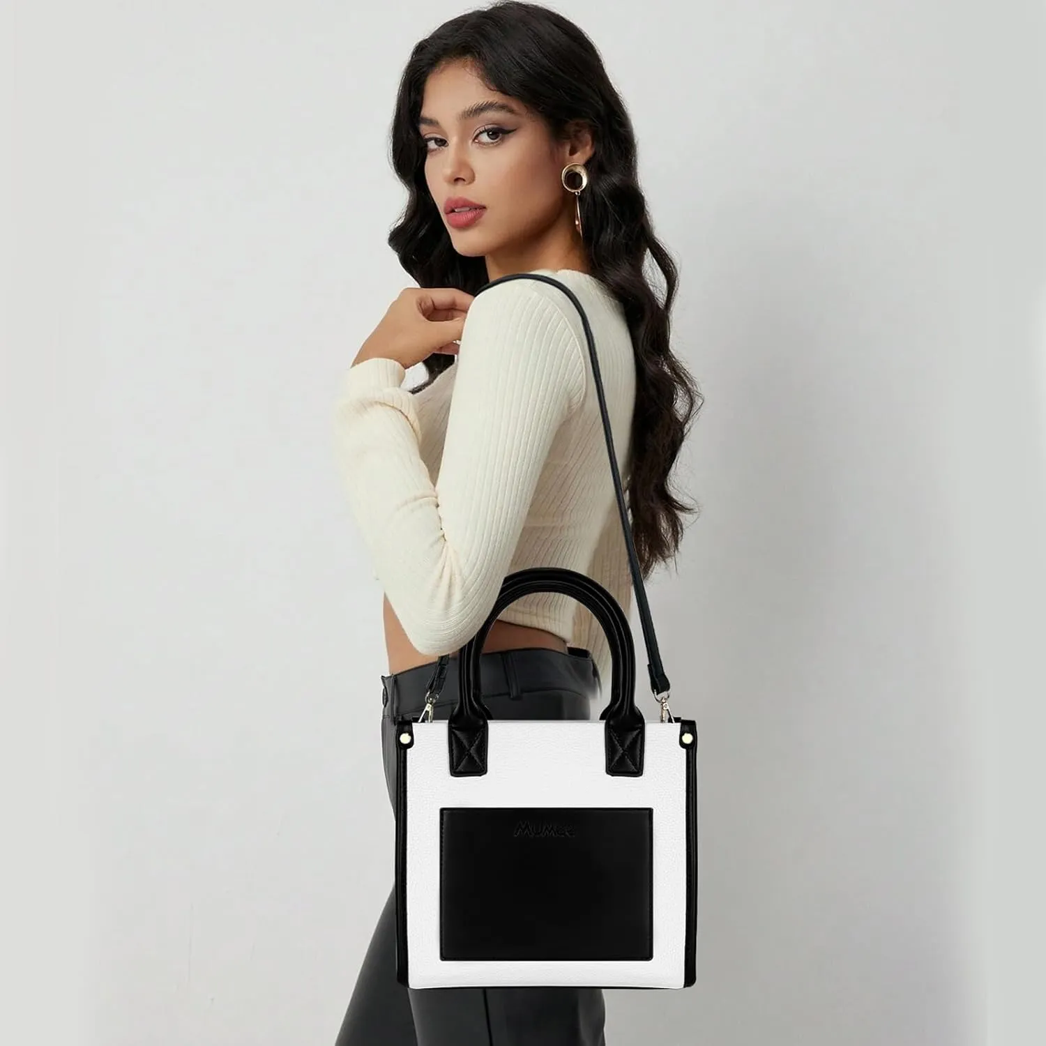 Tote Bag For Women The Leather Tote Bag with Zipper Boho Bags Shoulder Handbags for Work, Travel, Office