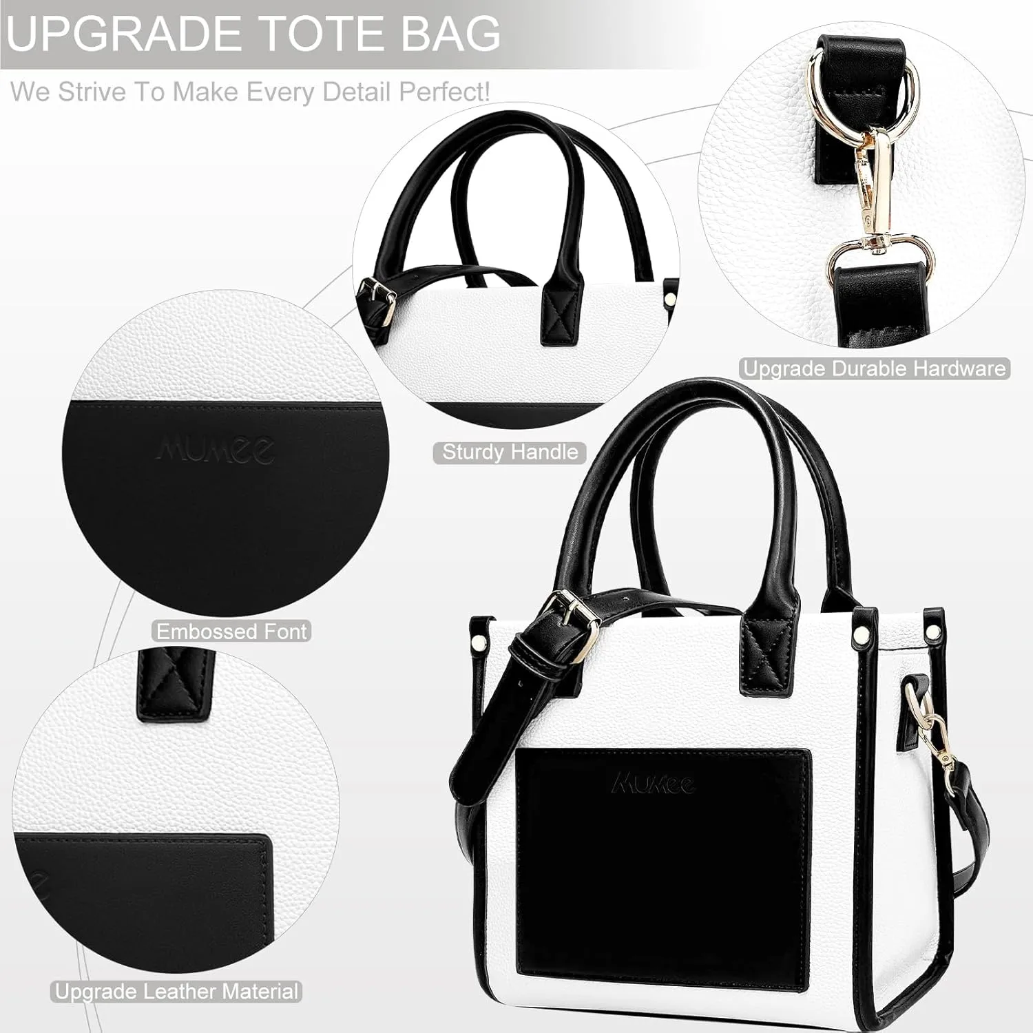 Tote Bag For Women The Leather Tote Bag with Zipper Boho Bags Shoulder Handbags for Work, Travel, Office