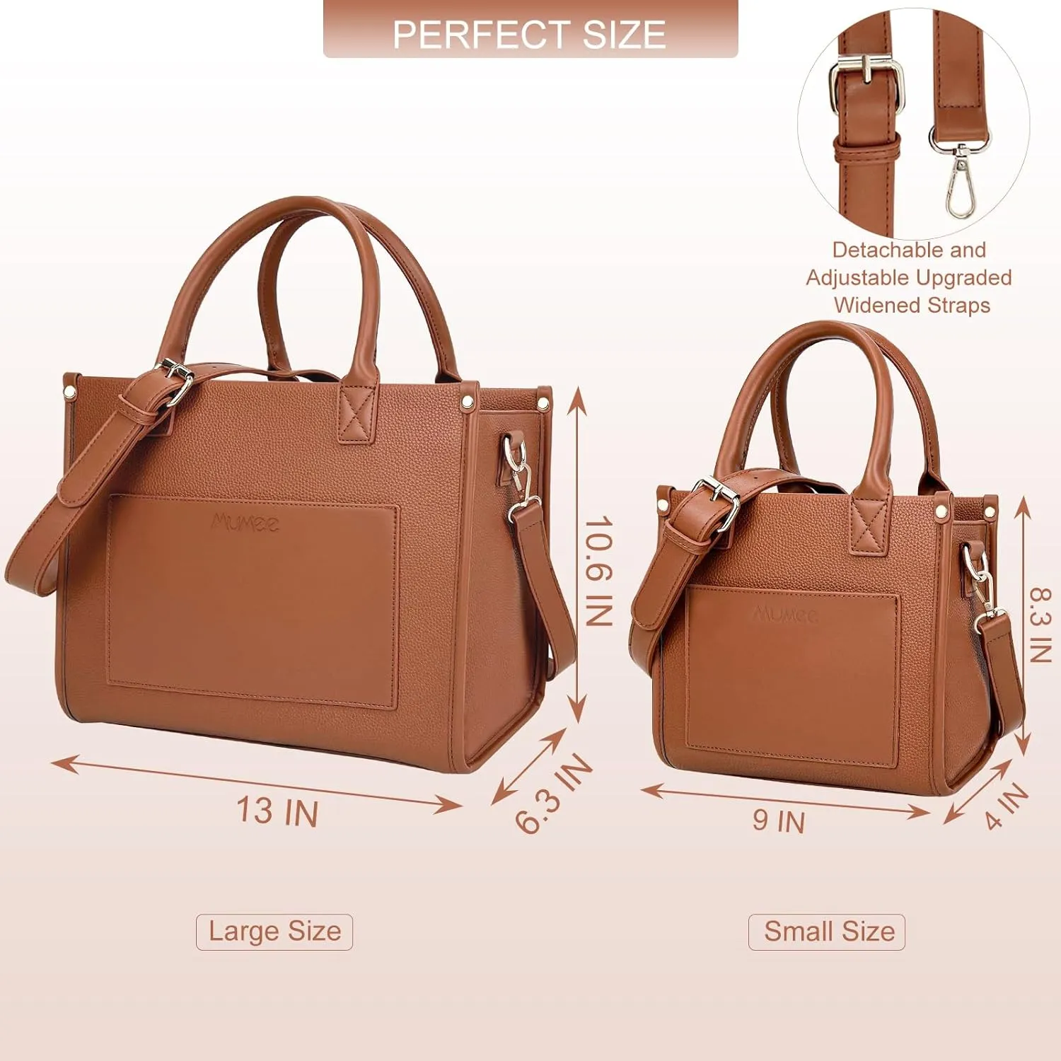 Tote Bag For Women The Leather Tote Bag with Zipper Boho Bags Shoulder Handbags for Work, Travel, Office