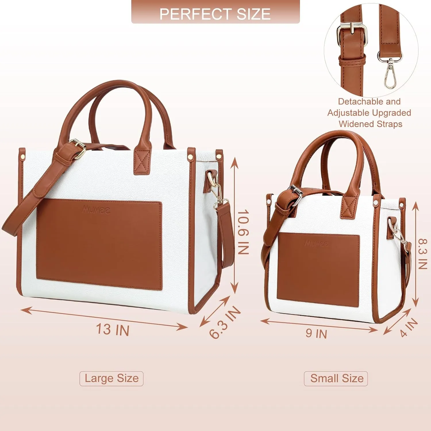 Tote Bag For Women The Leather Tote Bag with Zipper Boho Bags Shoulder Handbags for Work, Travel, Office