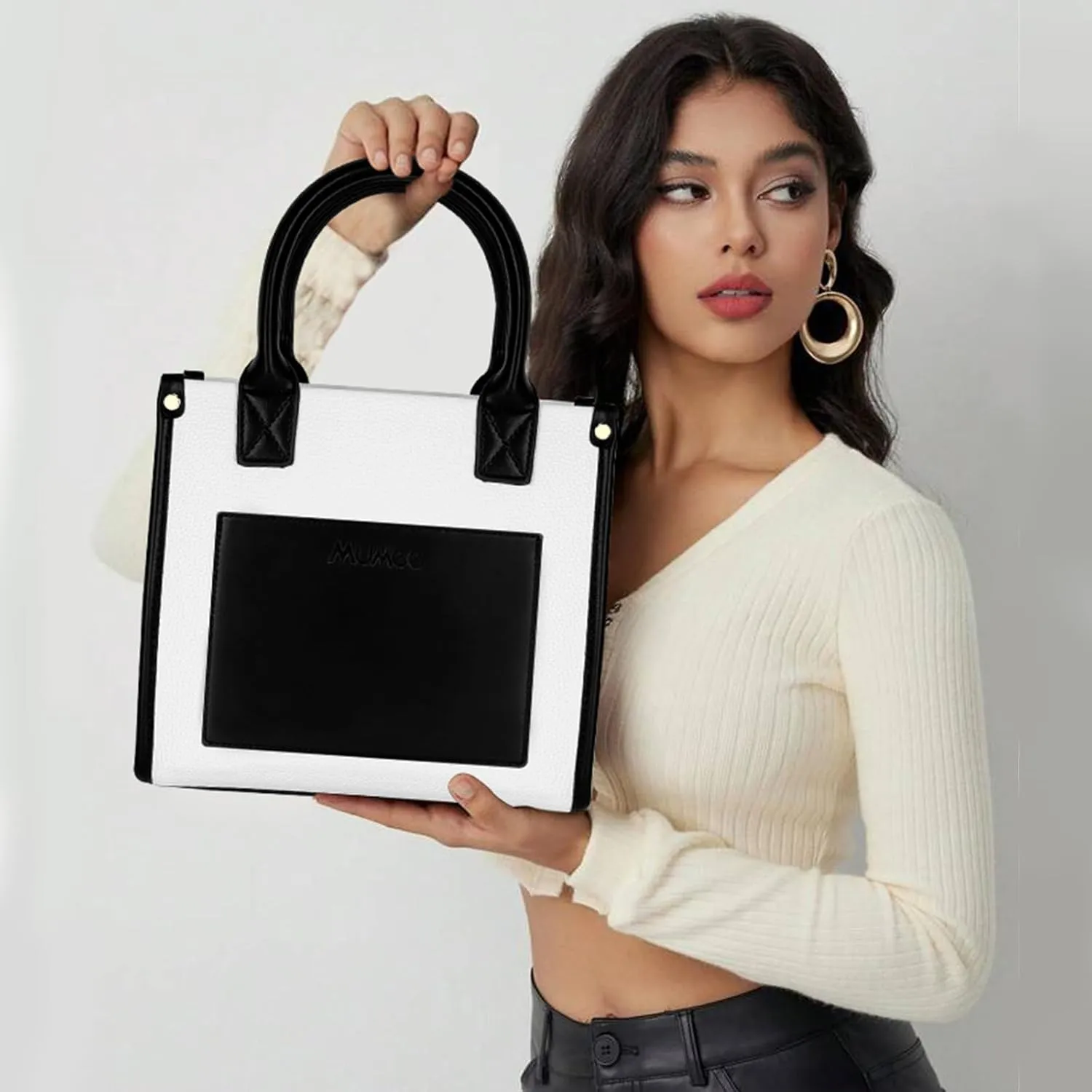 Tote Bag For Women The Leather Tote Bag with Zipper Boho Bags Shoulder Handbags for Work, Travel, Office