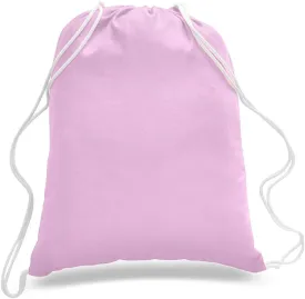 ToteBagFactory 6-Pack Cotton Canvas Drawstring Backpacks: Blank, Plain, Reusable Cloth, 14" W x 18" H