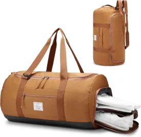 Travel Duffle Bag for Men 65L Large Size Traveling Duffel Bag Weekender Overnight with Shoes Compartment Multifunctional Sports Gym Bags