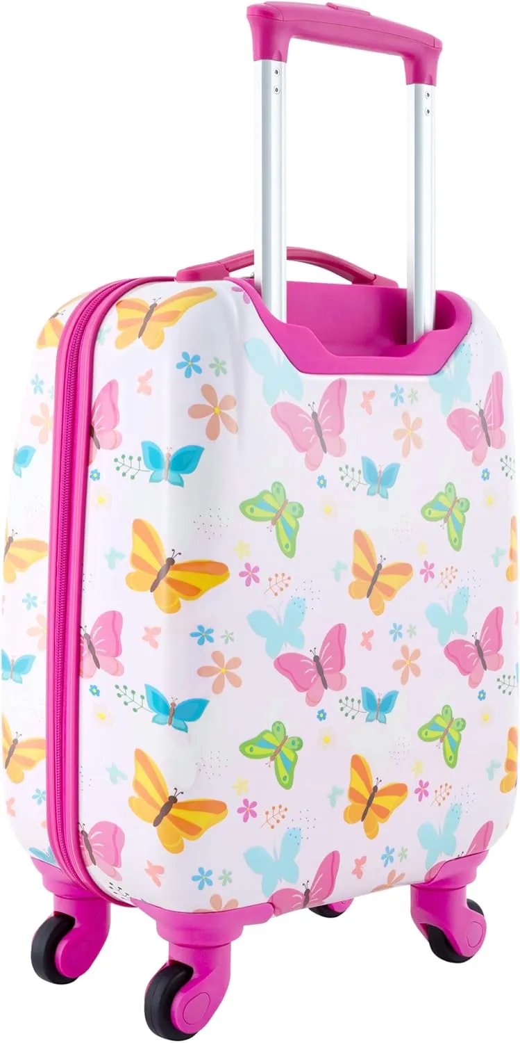 Travelers Club 5 Piece Kids' Luggage Set, Butterfly