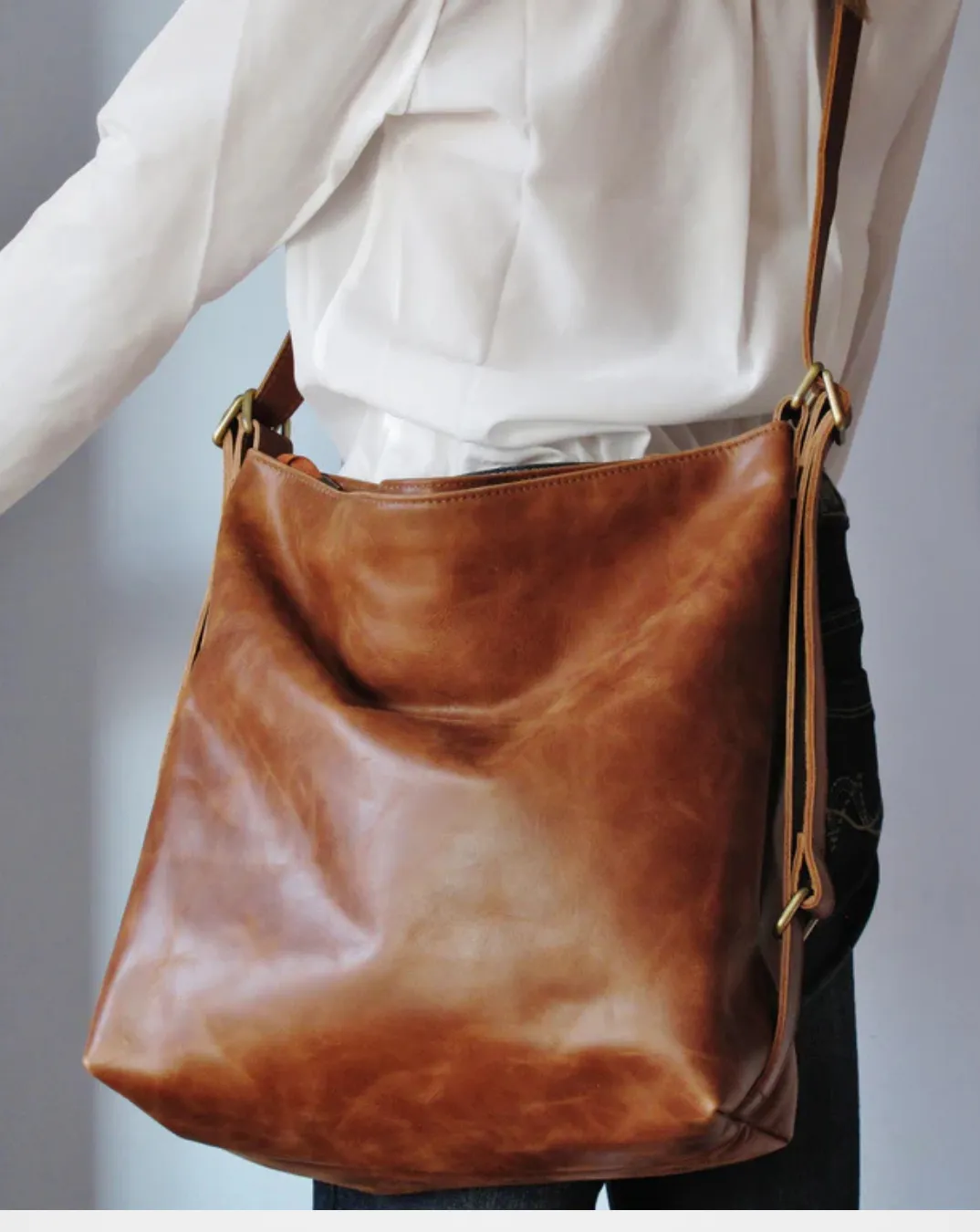 Travelling Midi Backpack: Brown Vintage