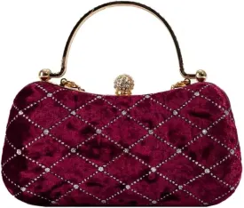 Trendy Evening Purse Velvet CLutch Purse Solid Evening Bag Clutch Purse For Women