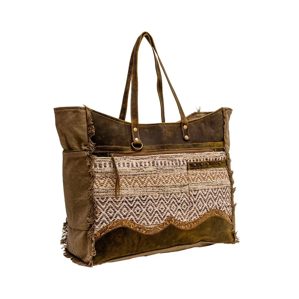 Tweed Western Weekender Bag