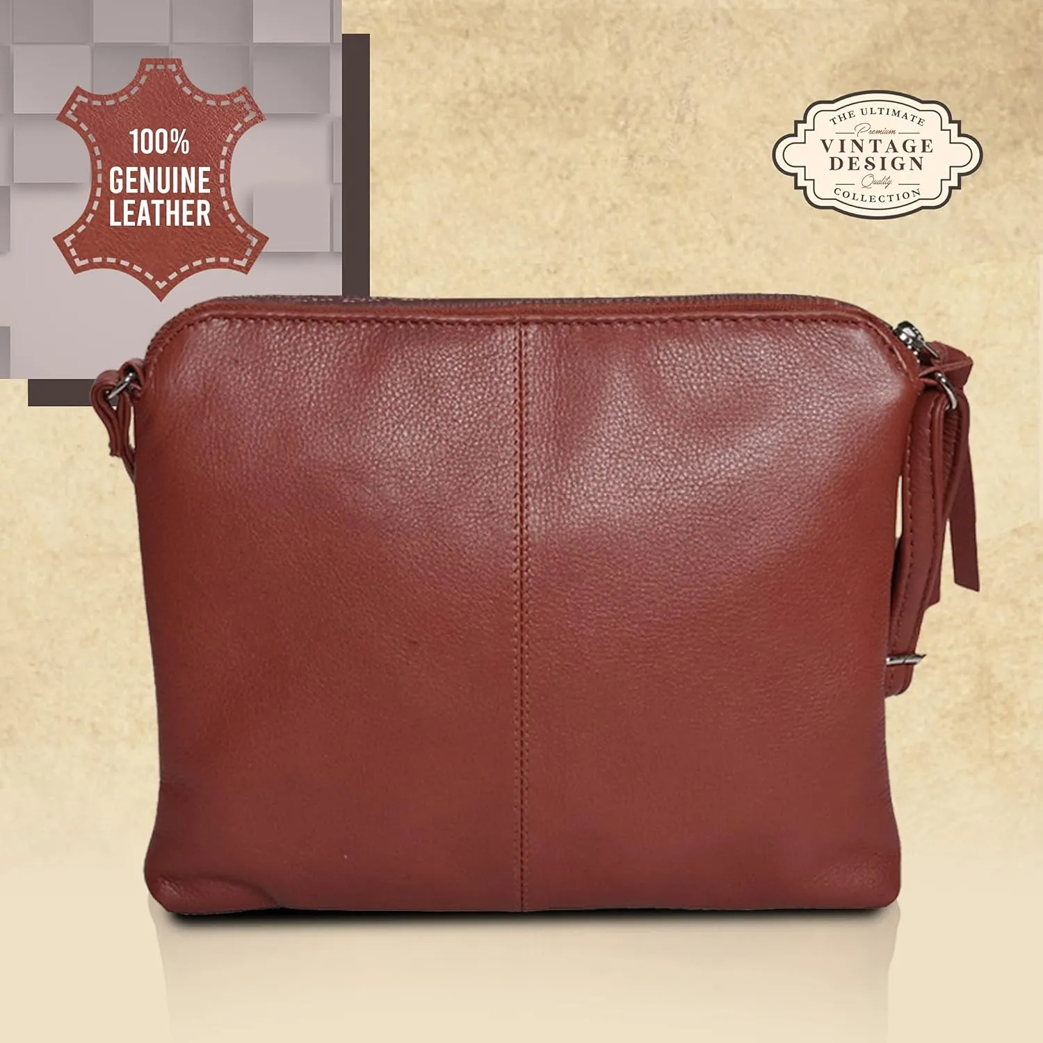 VALENCHI Women's Crossbody Handbags - Premium Leather Bags for Women - Everyday Purse with Adjustable Strap - Ladies Bag