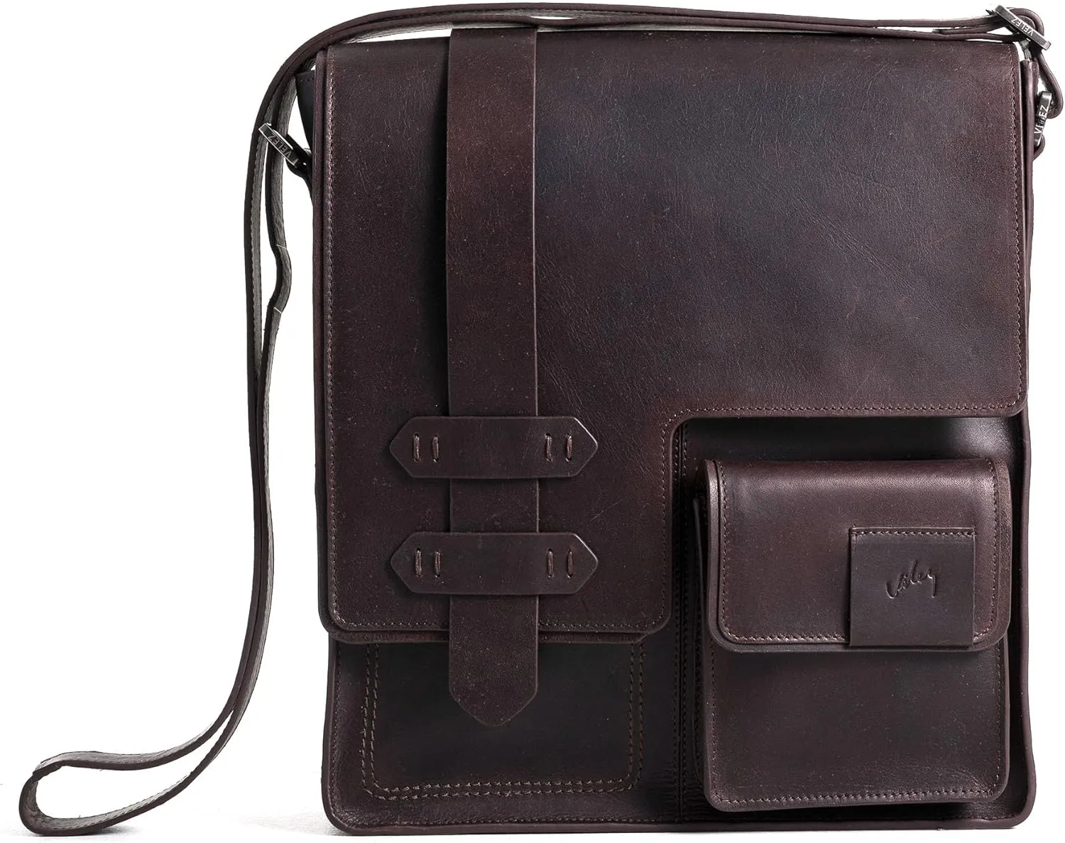 VELEZ Top Grain Leather Messenger Bag For Men and Women | 11 Tablet | Small Crossbody Bags | Vintage Shoulder Bags