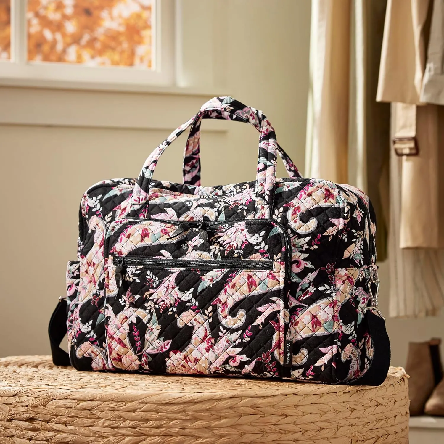Vera Bradley Women's Cotton Weekender Travel Bag, Botanical Paisley, One Size
