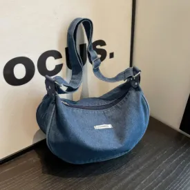 Versatile denim shoulder bag