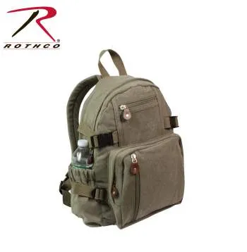 Vintage Style Canvas Compact Backpack