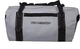 Waterproof Duffle Bag for Travel and Camping with Roll-Top Closure, Durable, All-Weather, and Versatile Dry Bag - Rockagator Mammoth Series (90 Liter, Grey/Black)