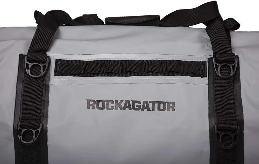 Waterproof Duffle Bag for Travel and Camping with Roll-Top Closure, Durable, All-Weather, and Versatile Dry Bag - Rockagator Mammoth Series (90 Liter, Grey/Black)