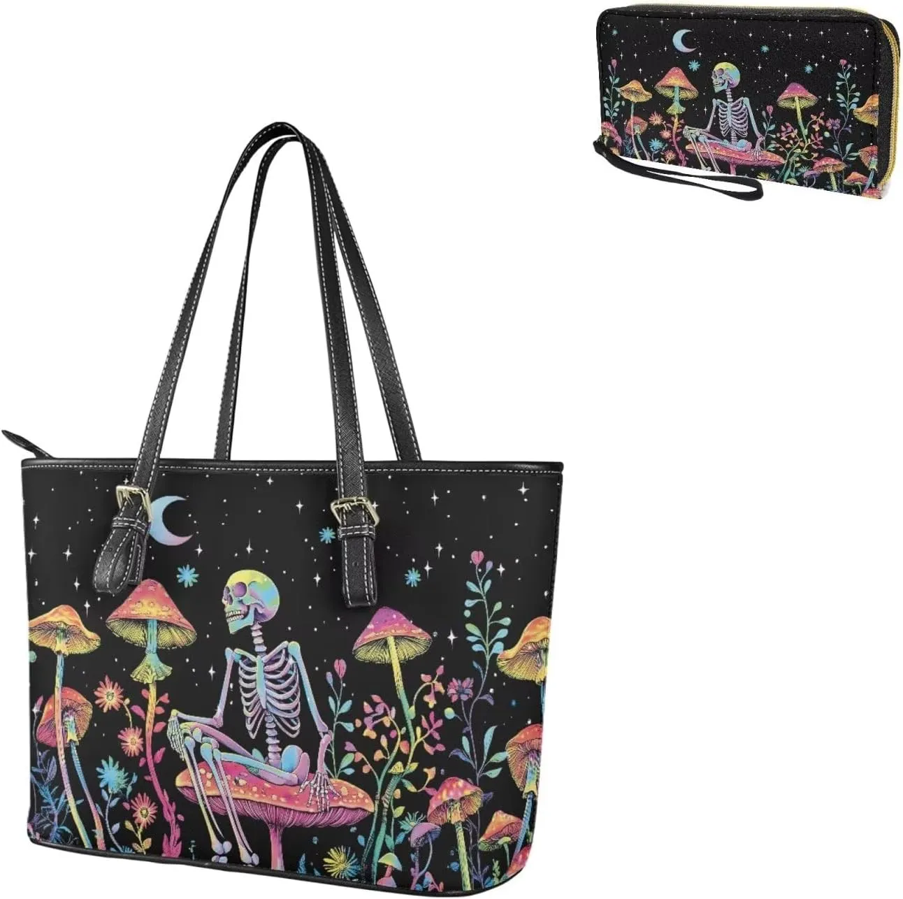 Women Handbags Top Handle Satchel Purse Shoulder Bag Hobo Set 2pcs