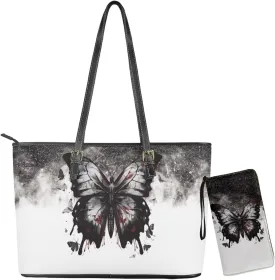 Women Handbags Top Handle Satchel Purse Shoulder Bag Hobo Set 2pcs