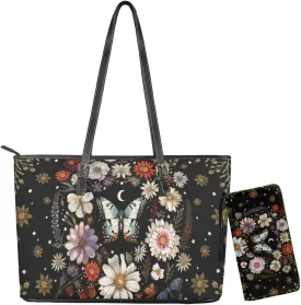 Women Handbags Top Handle Satchel Purse Shoulder Bag Hobo Set 2pcs