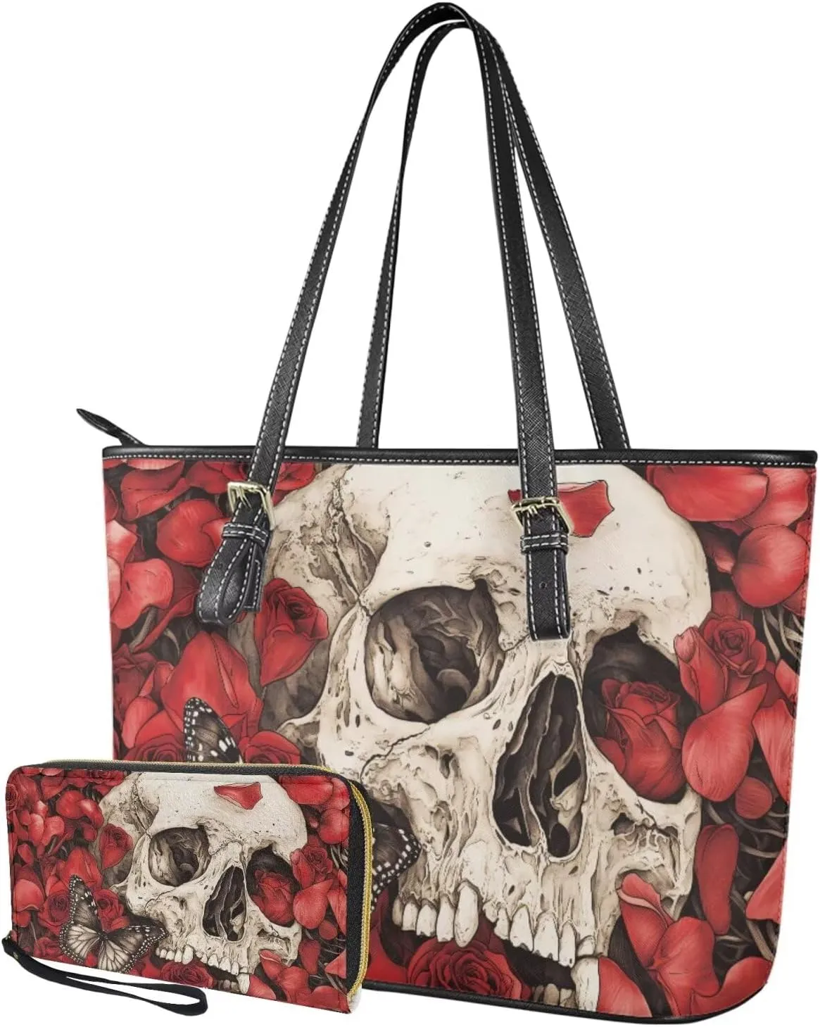 Women Handbags Top Handle Satchel Purse Shoulder Bag Hobo Set 2pcs