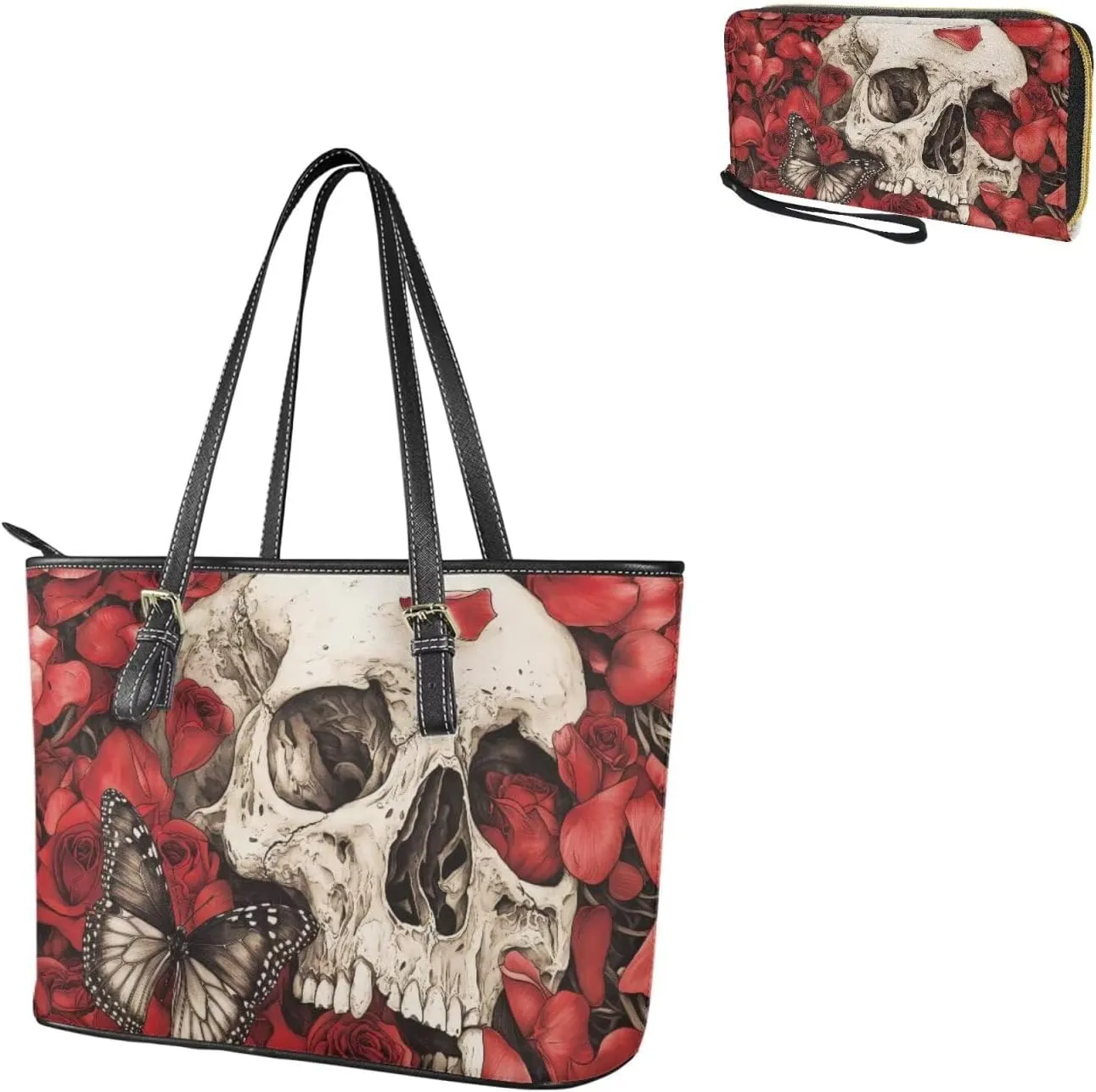 Women Handbags Top Handle Satchel Purse Shoulder Bag Hobo Set 2pcs