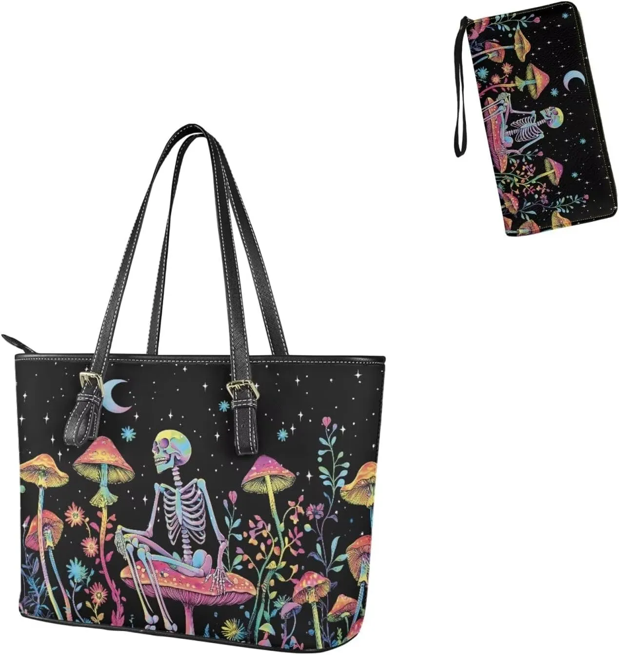 Women Handbags Top Handle Satchel Purse Shoulder Bag Hobo Set 2pcs