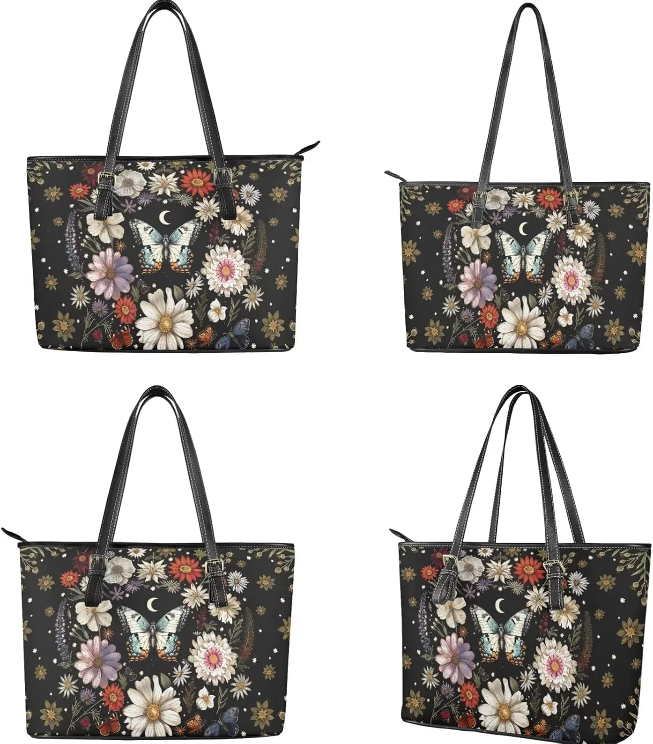 Women Handbags Top Handle Satchel Purse Shoulder Bag Hobo Set 2pcs
