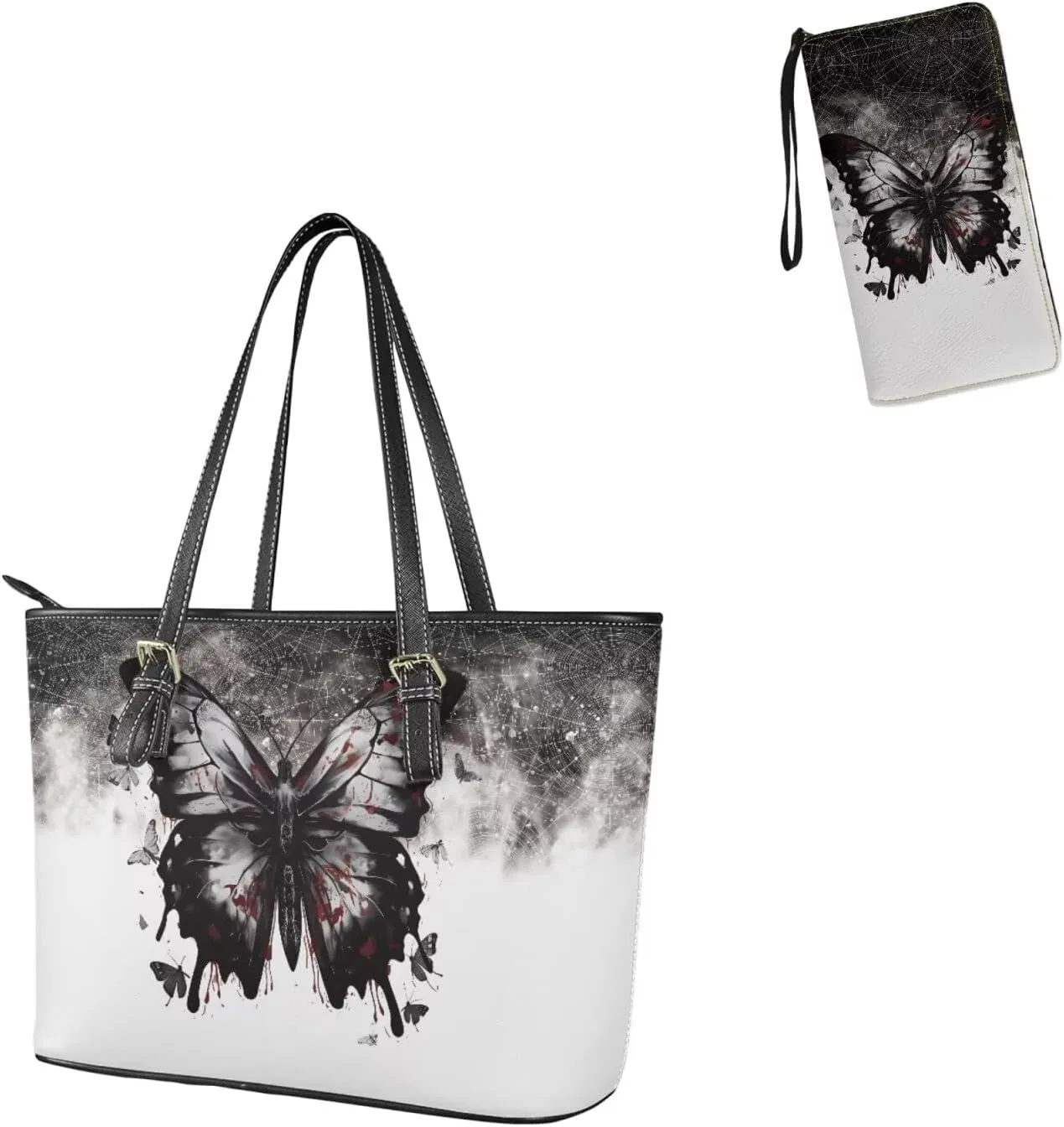 Women Handbags Top Handle Satchel Purse Shoulder Bag Hobo Set 2pcs