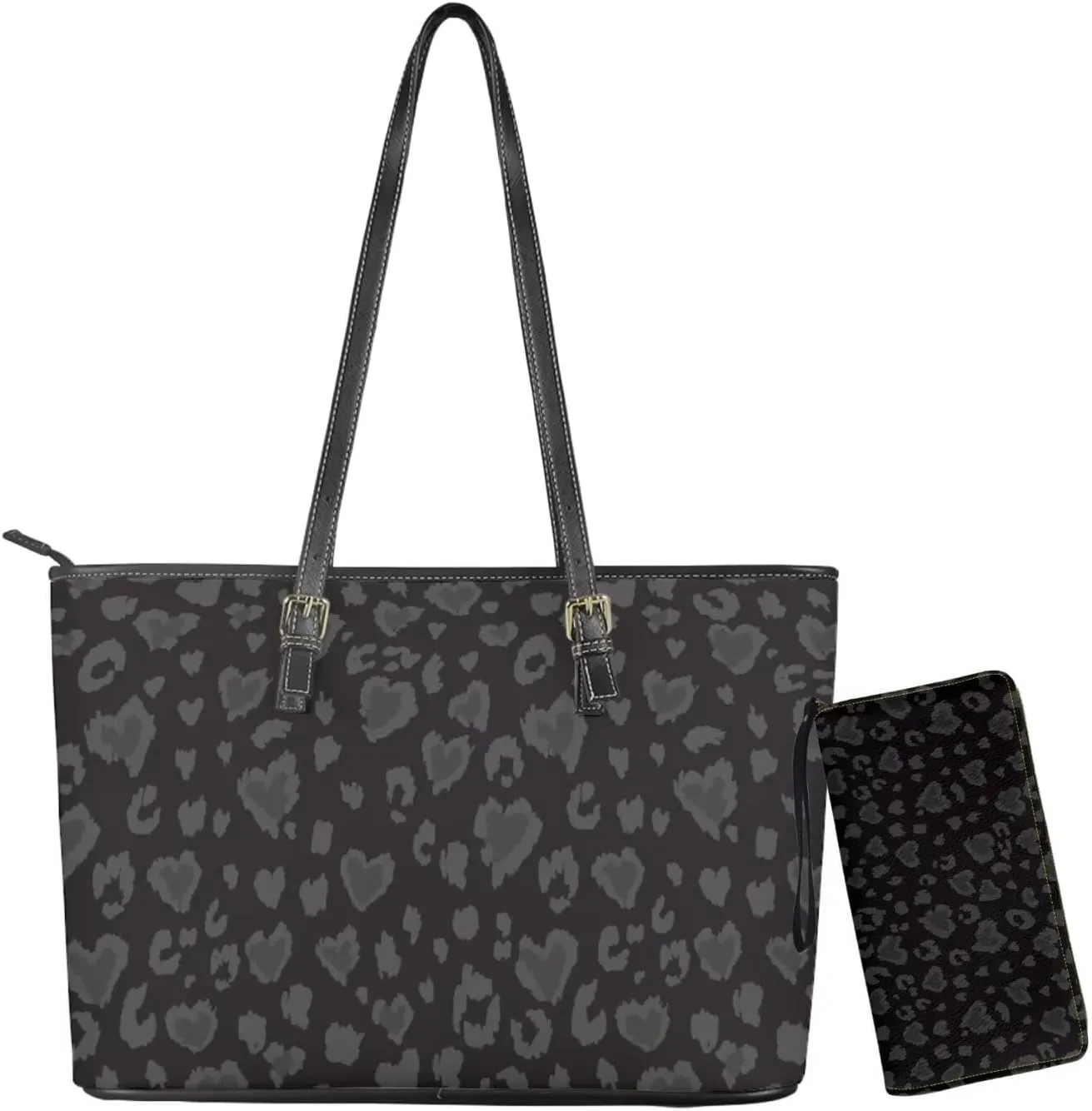 Women Handbags Top Handle Satchel Purse Shoulder Bag Hobo Set 2pcs