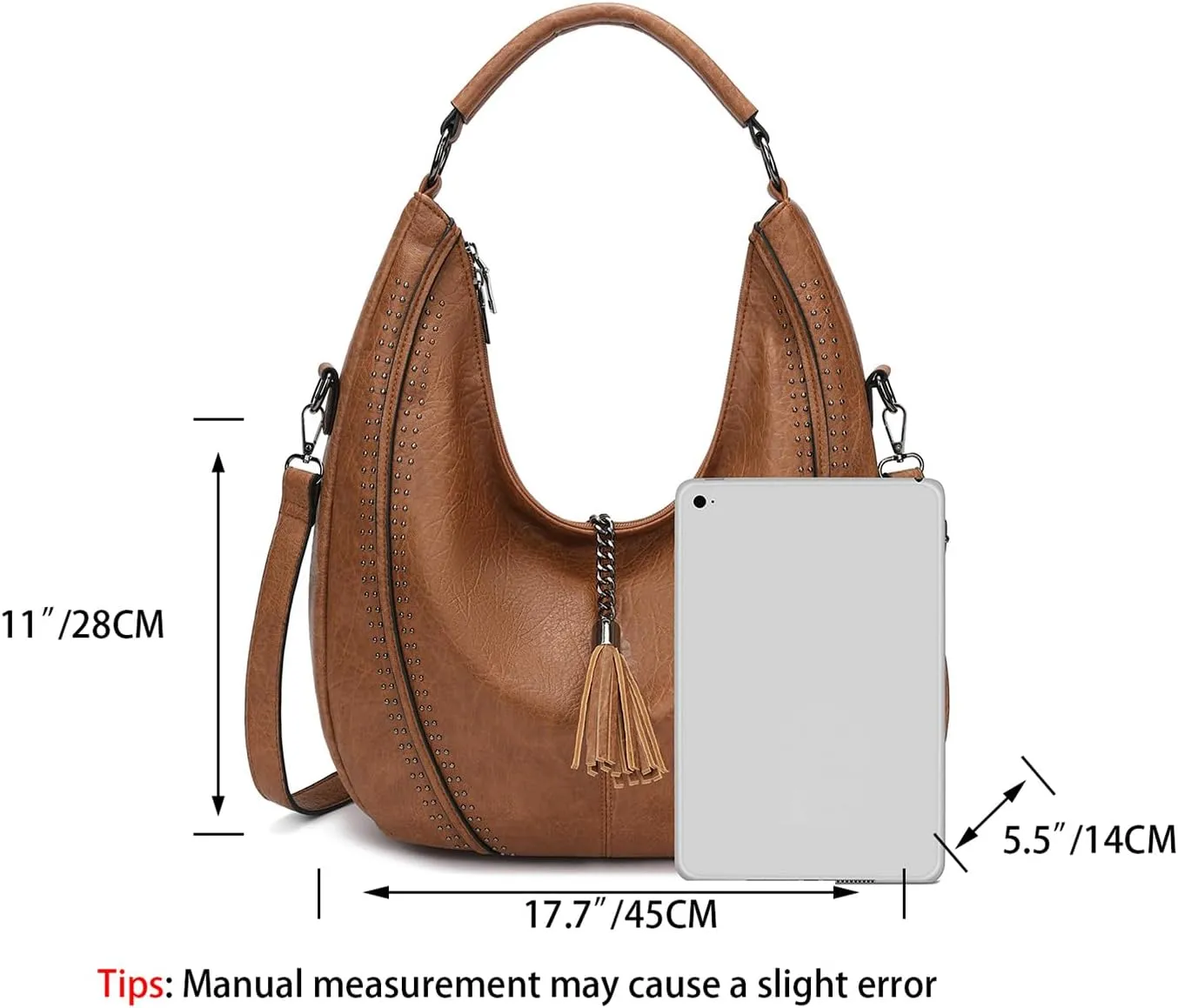 Women Hobo Bags Oversized Leather Handbags PU Crossbody Shoulder Totes Winter Stylish Purses
