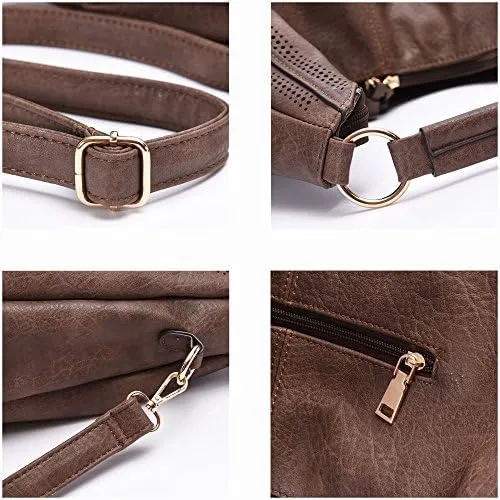 Women Hobo Bags Oversized Leather Handbags PU Crossbody Shoulder Totes Winter Stylish Purses