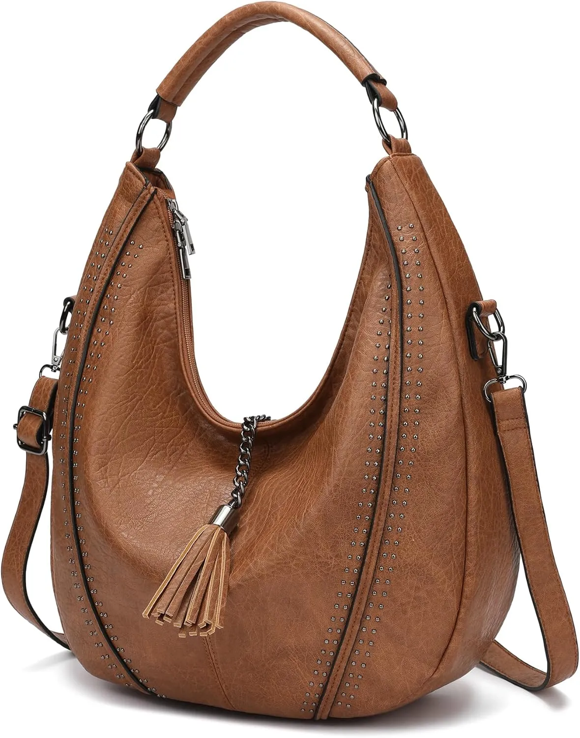 Women Hobo Bags Oversized Leather Handbags PU Crossbody Shoulder Totes Winter Stylish Purses