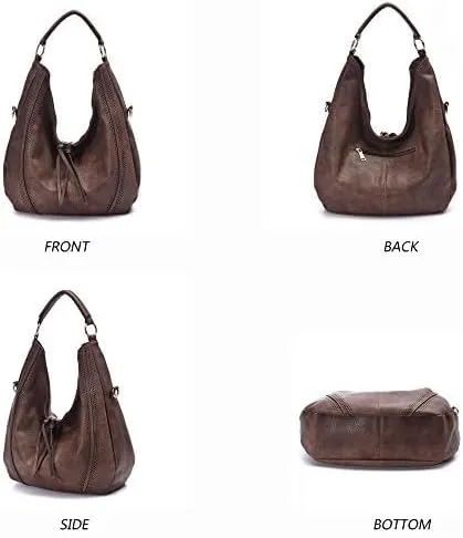 Women Hobo Bags Oversized Leather Handbags PU Crossbody Shoulder Totes Winter Stylish Purses